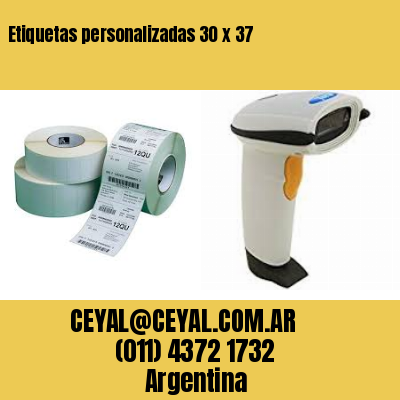 Etiquetas personalizadas 30 x 37