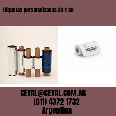 Etiquetas personalizadas 30 x 38