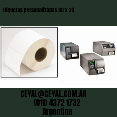 Etiquetas personalizadas 30 x 39