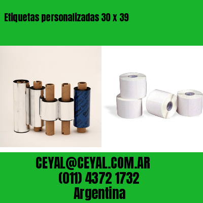 Etiquetas personalizadas 30 x 39