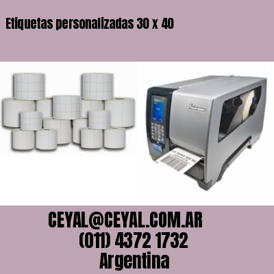 Etiquetas personalizadas 30 x 40