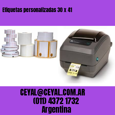 Etiquetas personalizadas 30 x 41