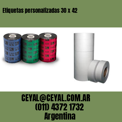 Etiquetas personalizadas 30 x 42