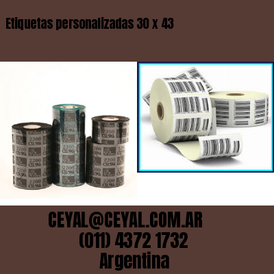 Etiquetas personalizadas 30 x 43