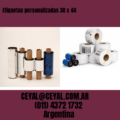 Etiquetas personalizadas 30 x 44