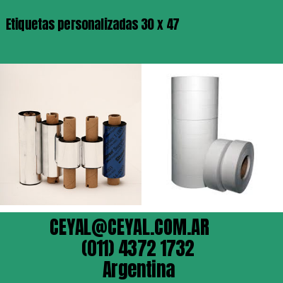 Etiquetas personalizadas 30 x 47