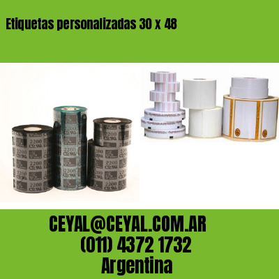 Etiquetas personalizadas 30 x 48