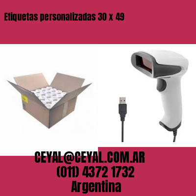 Etiquetas personalizadas 30 x 49