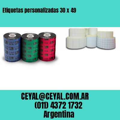 Etiquetas personalizadas 30 x 49