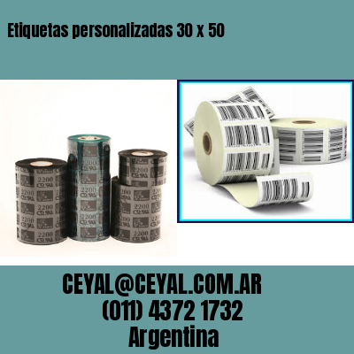 Etiquetas personalizadas 30 x 50