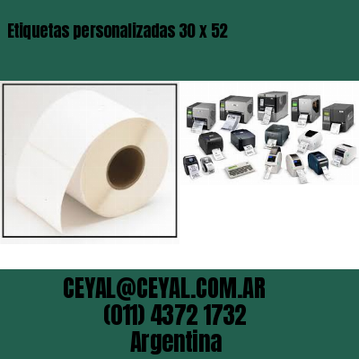 Etiquetas personalizadas 30 x 52