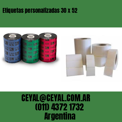 Etiquetas personalizadas 30 x 52