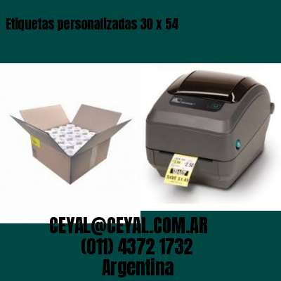 Etiquetas personalizadas 30 x 54