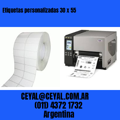 Etiquetas personalizadas 30 x 55