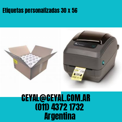 Etiquetas personalizadas 30 x 56