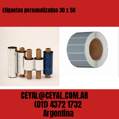 Etiquetas personalizadas 30 x 56