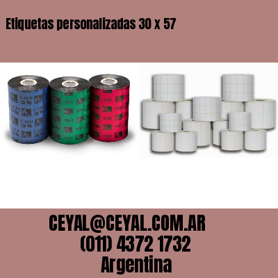 Etiquetas personalizadas 30 x 57