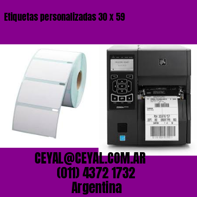 Etiquetas personalizadas 30 x 59