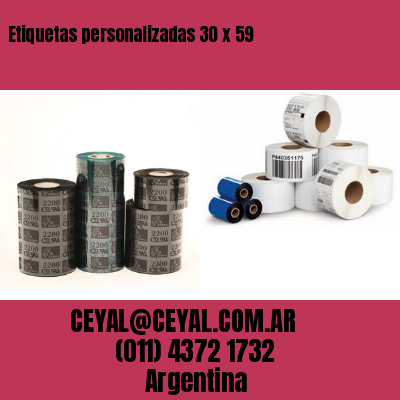 Etiquetas personalizadas 30 x 59