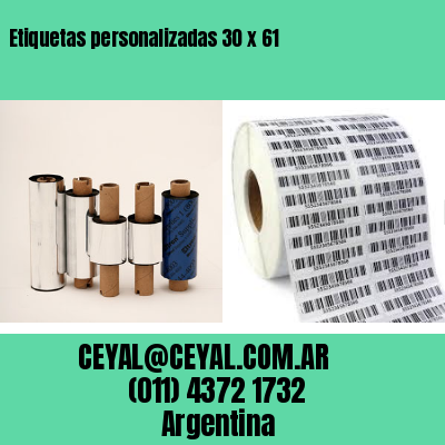 Etiquetas personalizadas 30 x 61