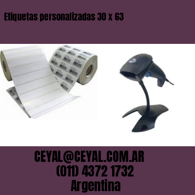 Etiquetas personalizadas 30 x 63