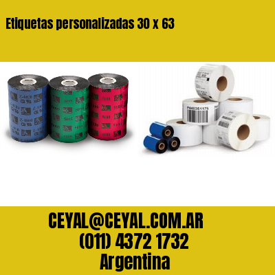 Etiquetas personalizadas 30 x 63