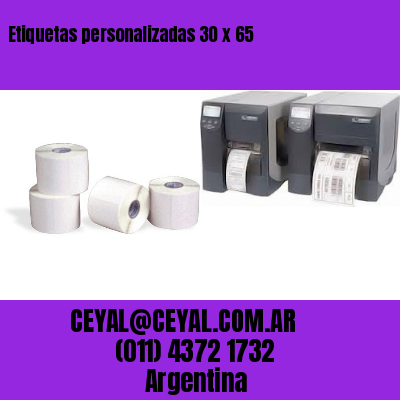 Etiquetas personalizadas 30 x 65