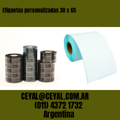 Etiquetas personalizadas 30 x 65