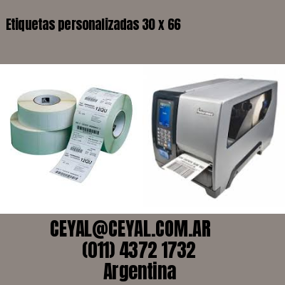 Etiquetas personalizadas 30 x 66