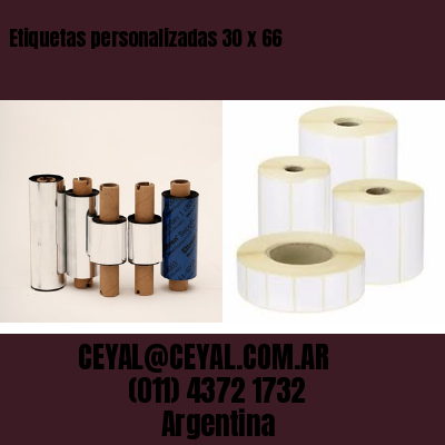 Etiquetas personalizadas 30 x 66