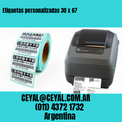 Etiquetas personalizadas 30 x 67