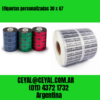 Etiquetas personalizadas 30 x 67