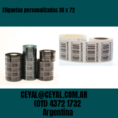 Etiquetas personalizadas 30 x 72