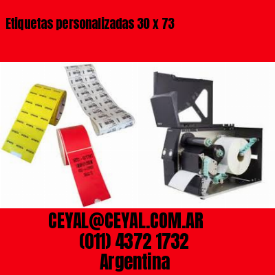 Etiquetas personalizadas 30 x 73