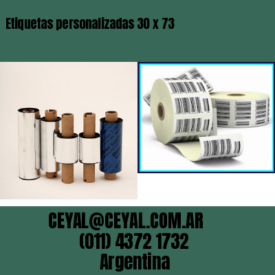 Etiquetas personalizadas 30 x 73