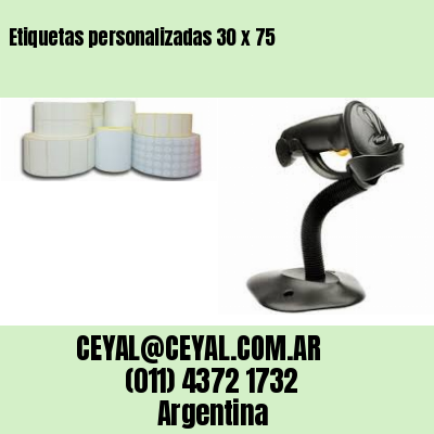 Etiquetas personalizadas 30 x 75