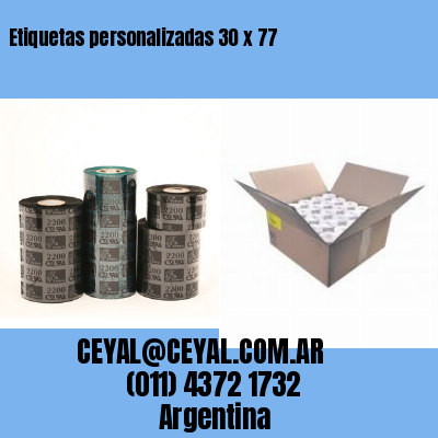 Etiquetas personalizadas 30 x 77