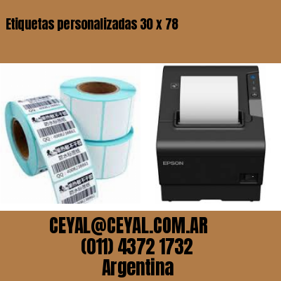 Etiquetas personalizadas 30 x 78