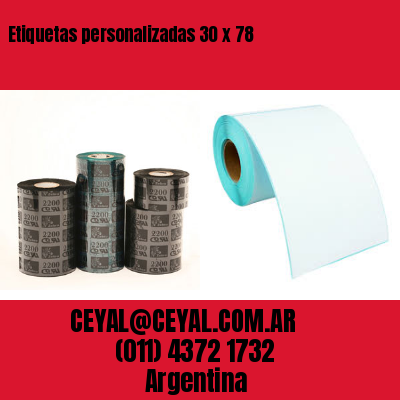 Etiquetas personalizadas 30 x 78