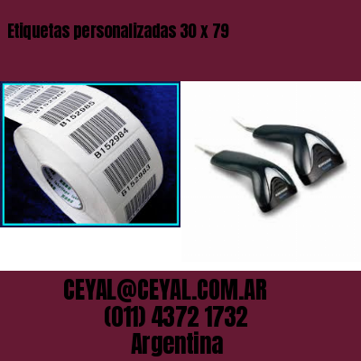 Etiquetas personalizadas 30 x 79