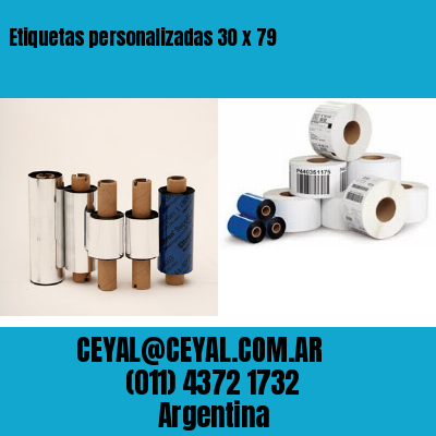 Etiquetas personalizadas 30 x 79