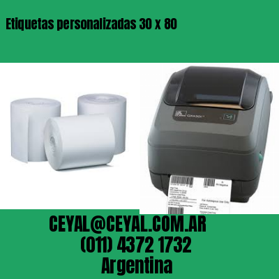 Etiquetas personalizadas 30 x 80