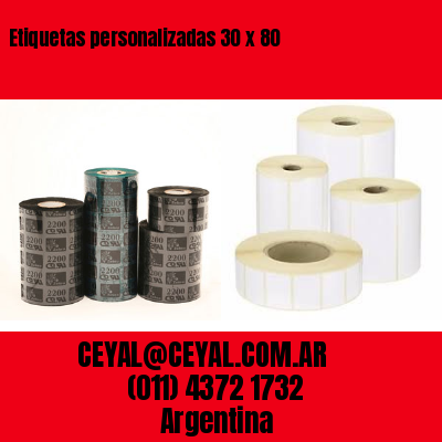 Etiquetas personalizadas 30 x 80