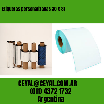 Etiquetas personalizadas 30 x 81