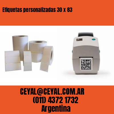 Etiquetas personalizadas 30 x 83