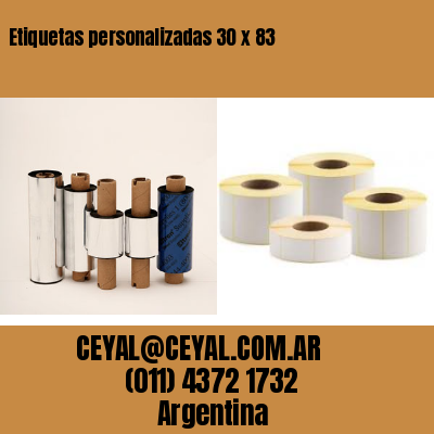 Etiquetas personalizadas 30 x 83