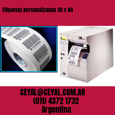 Etiquetas personalizadas 30 x 84