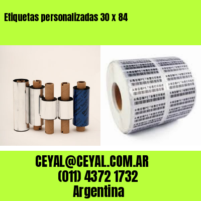 Etiquetas personalizadas 30 x 84