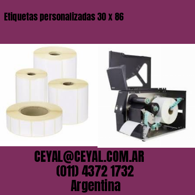 Etiquetas personalizadas 30 x 86