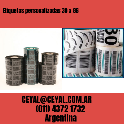 Etiquetas personalizadas 30 x 86